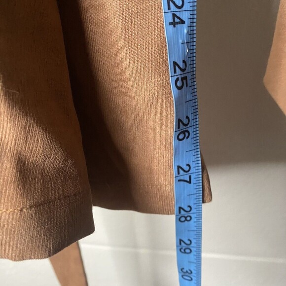 Shein Women Brown Long Sleeve Utility Jumpsuit XL Belted Button Front Ribbed - Picture 8 of 8